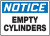 Notice - Empty cylinders