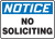 Notice - No soliciting