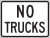 24"X18" "No Trucks" Sign- .080 Reflective Aluminum-MUTCD