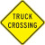 24"X24" "Truck Crossing" Sign- .080 Reflective Aluminum-MUTCD