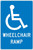 Wheelchair Ramp Sign - 12"x 18" Baked Enamel on .063 Heavyweight Aluminum