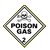 D.O.T. Truck Placard - Poison Gas - Pressure Sensitive Vinyl