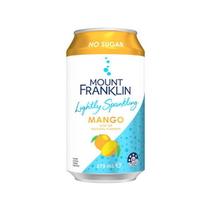 Mount Franklin Lightly Sparkling Water Mango 375mL
