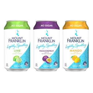 Mount Franklin Lightly Sparkling Water Mango 375mL