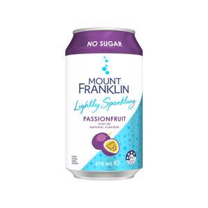 Mount Franklin Lightly Sparkling Water Passionfruit 375mL