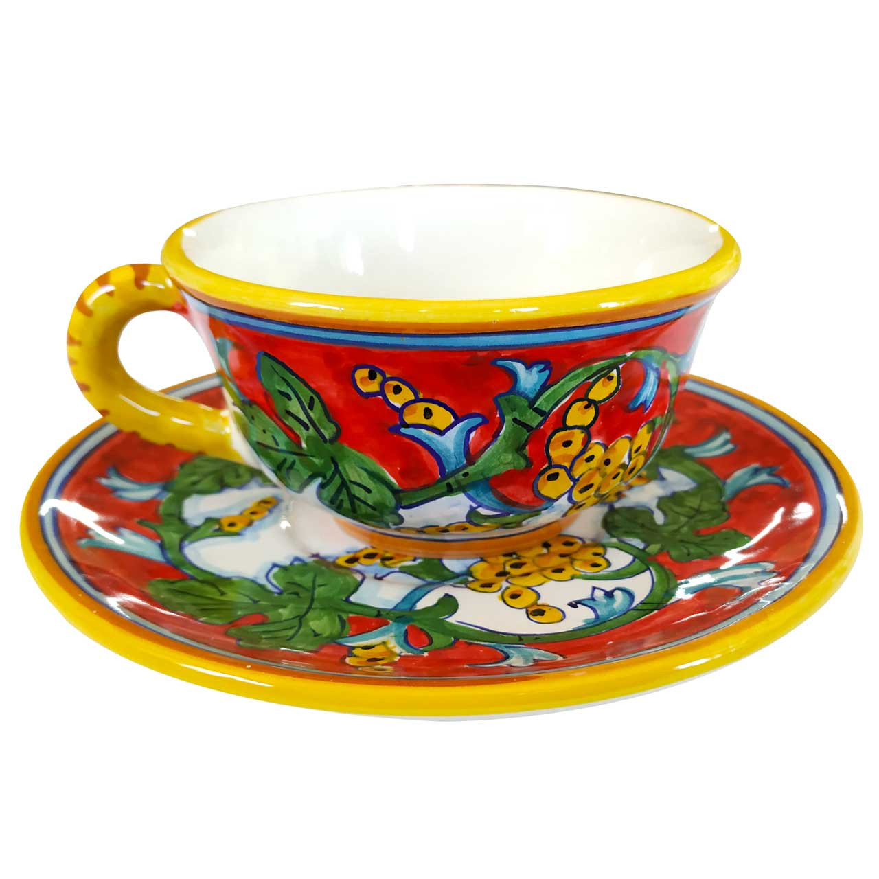 Italian Pottery Tea Cup | Deruta Pottery Tea Cup '600