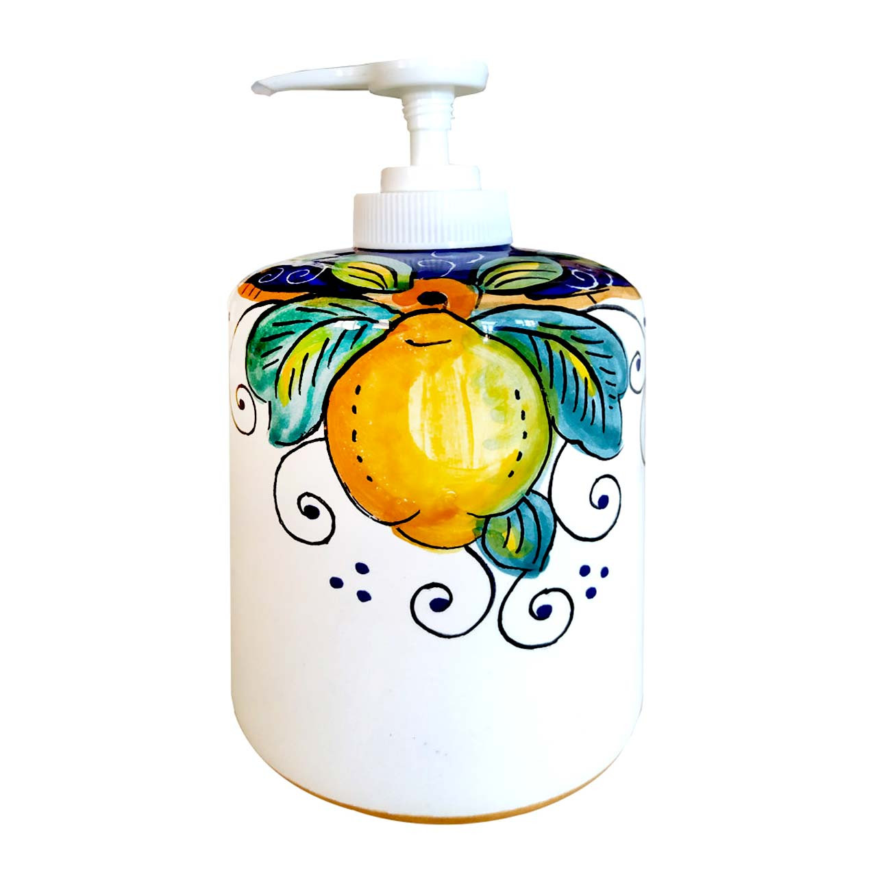 Deruta pottery soap dispenser|italian ceramic soap dispenser