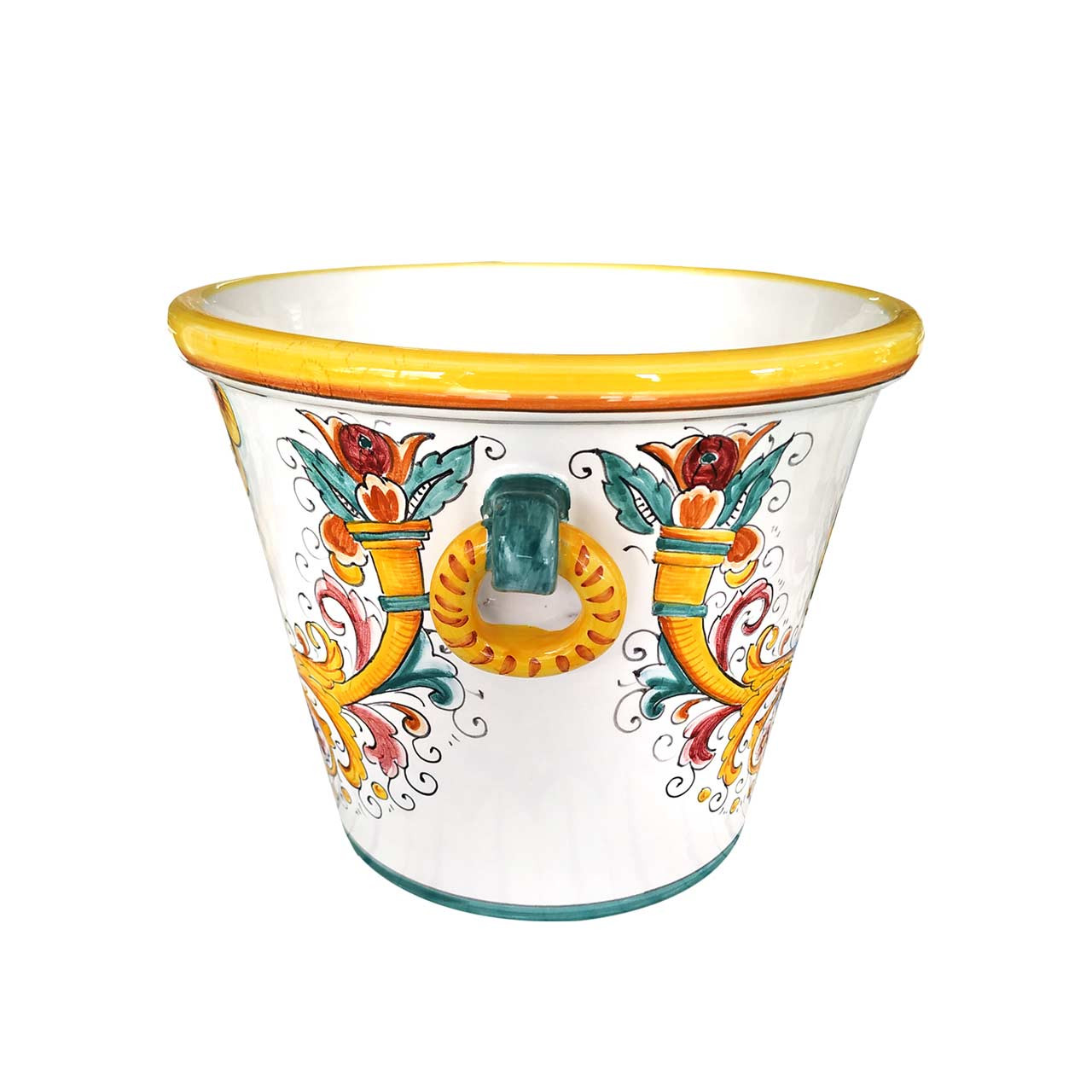 Ceramic wine bottle holder Italian Decor