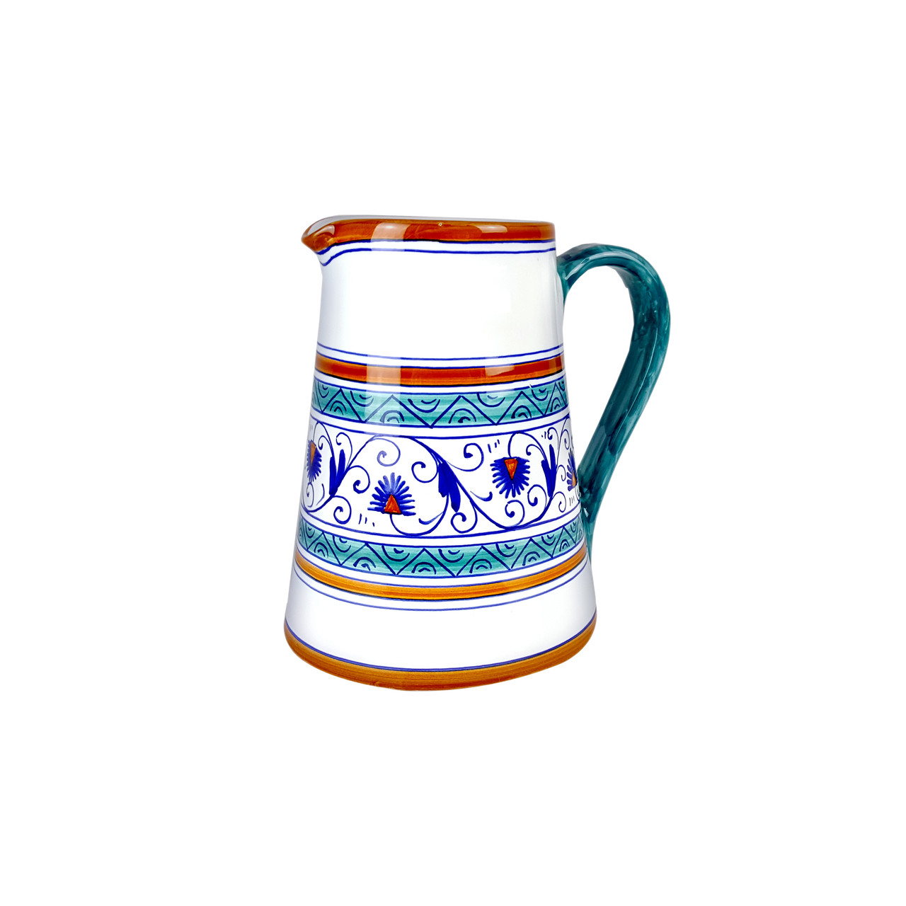Ceramic pitcher Penny decoration made in Umbria