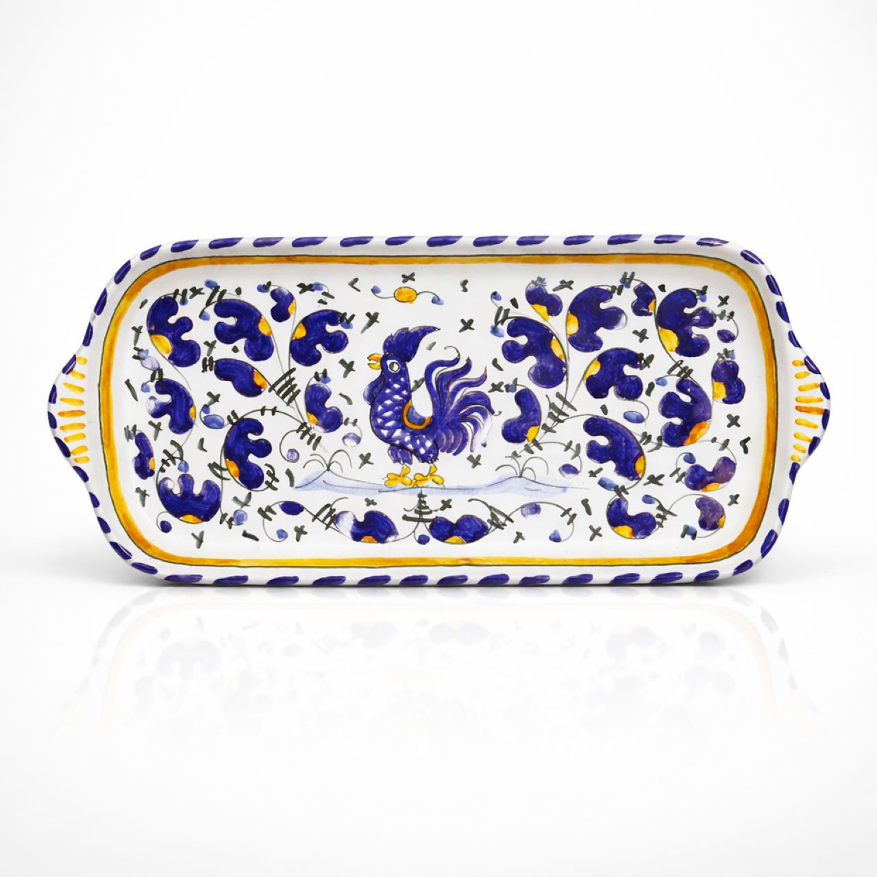 Gialletti Giulio Deruta Dec A Mano 陶器トレイ Italian Ceramic Tray 7