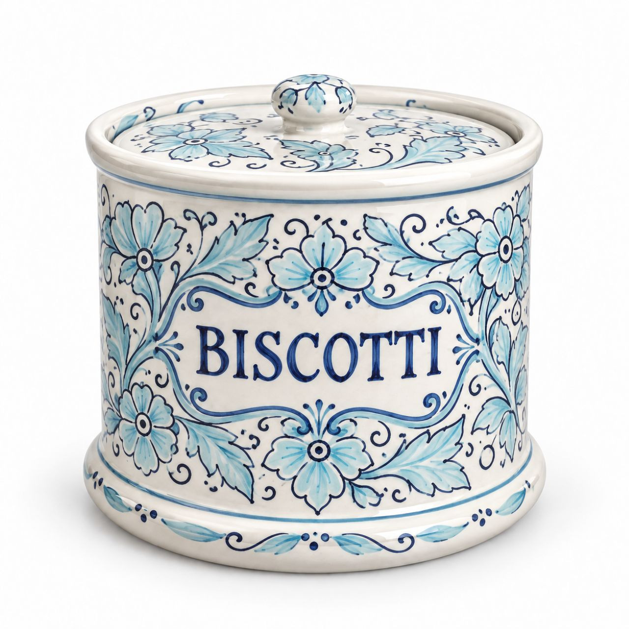 Dew Biscotti Jar | Hand-Painted Italian Ceramic Cookie Jar