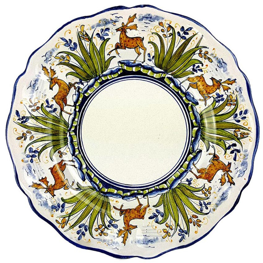 Italian ceramic dinner plate Deruta Majolica