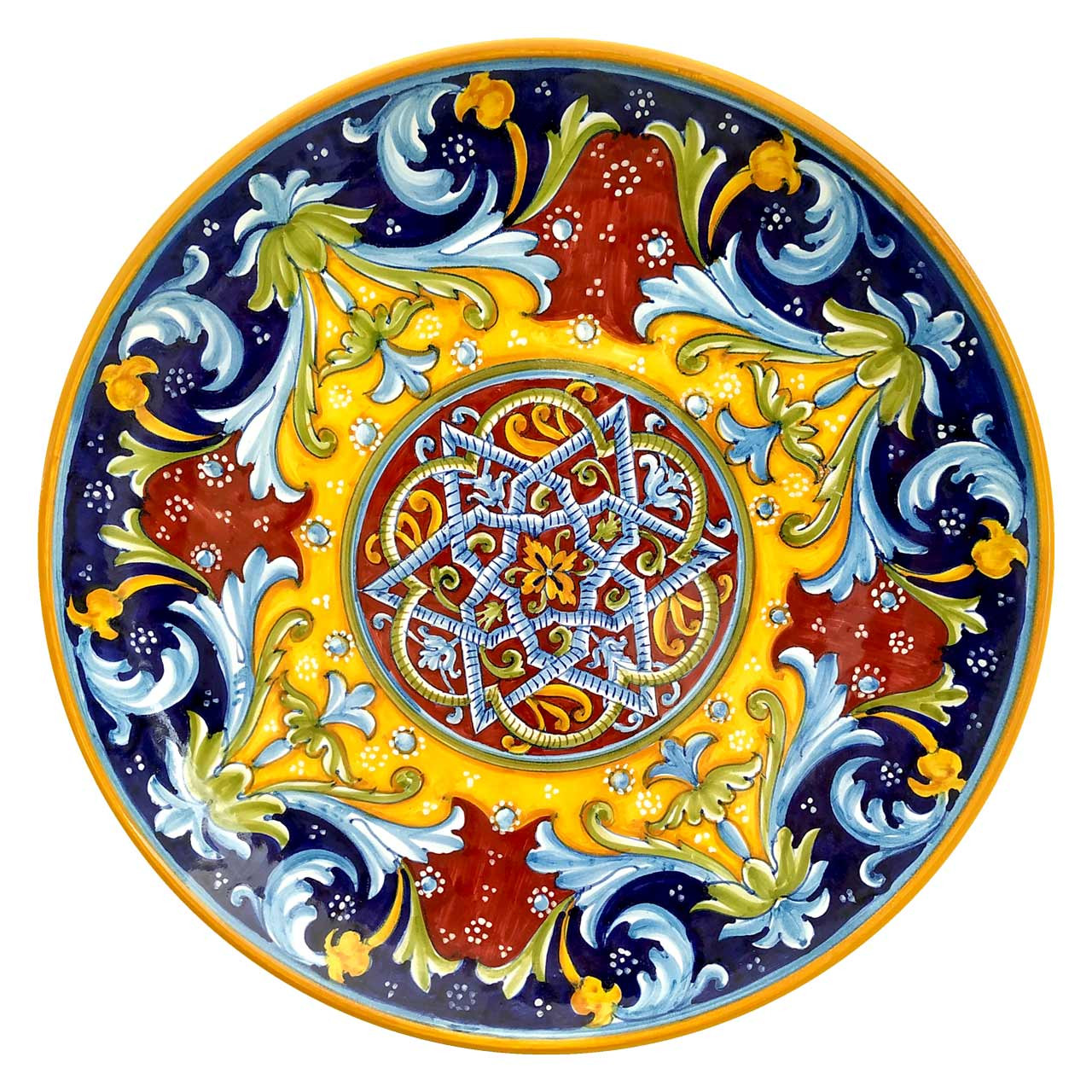 Italian Decor Wall Plate Mod Ceramics Deruta