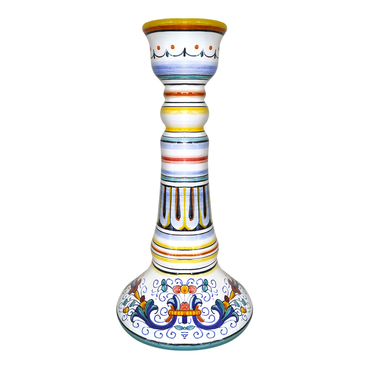 Italian Pottery Candlestick Ceramic Candlesticks Deruta