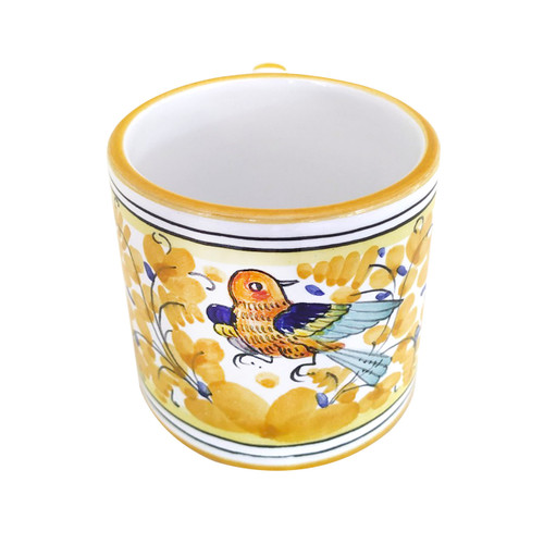 Italian ceramic Arabesco Mug Yellow