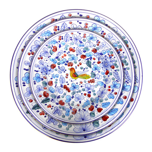 Italian Pottery table set Arabesco Colorful