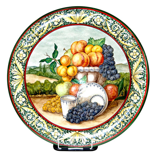 Decorative plate ceramic handpainted