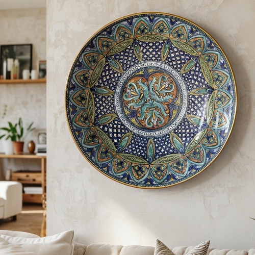 Italian pottery decorative Wall plate vario