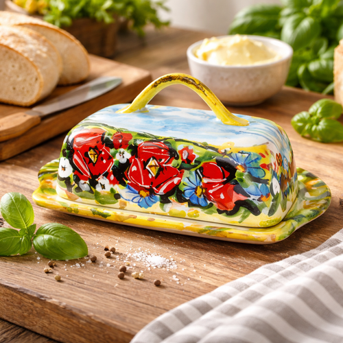Pottery Store_Butter Dish Umbria_ceramic made in Italy