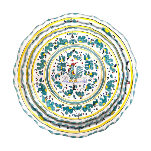 Ceramic Orvietano Green table set