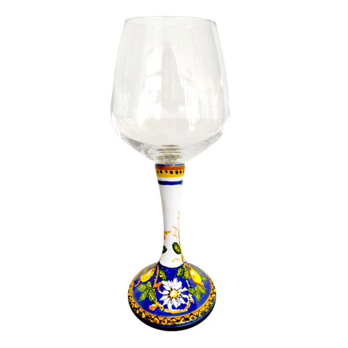 Italian ceramic wine glass