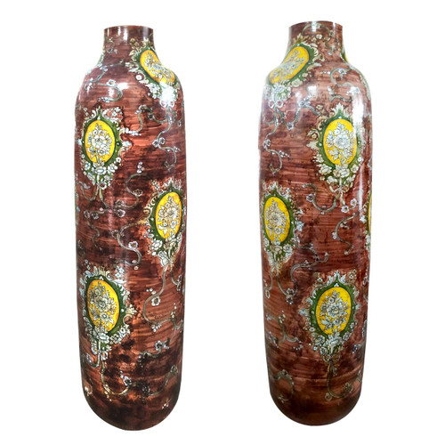 Vintage italian pottery tall vase