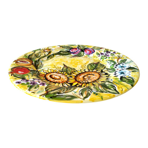 sunflower pottery plate