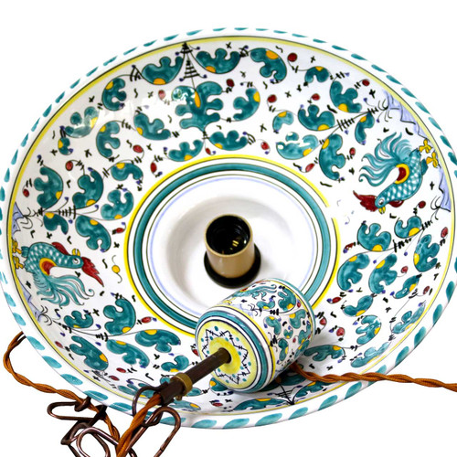 Wall Chandelier Of-Pottery-Mod Deruta