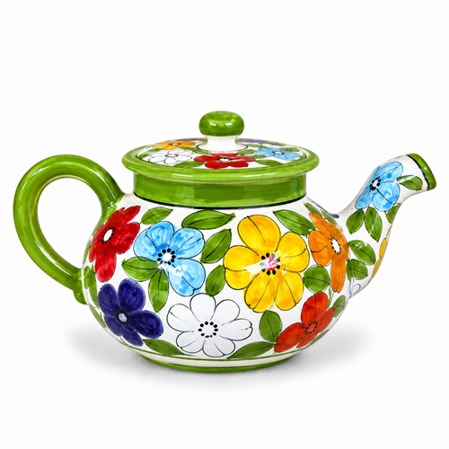 Pottery Teapot Daisy