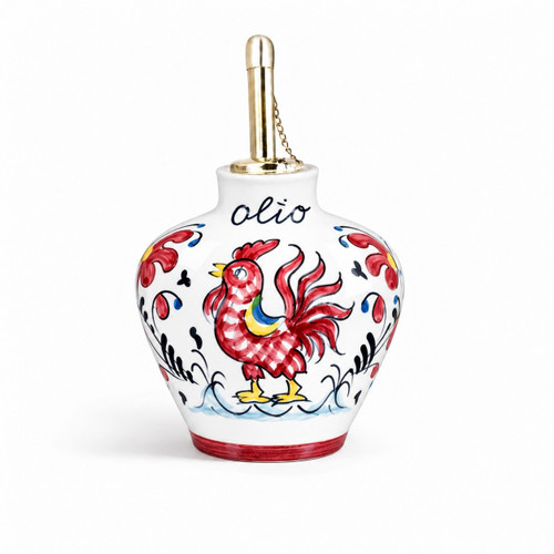 Oil BOTTLE DERUTA OF CERAMIC _ GALLETTO RED