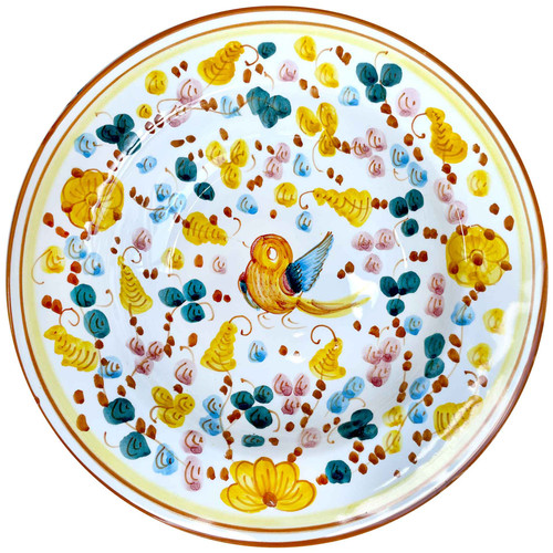 Italian-cERAMIC-pASTA-pLATE-aRABESCO-yELLOW