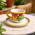Italian espresso-coffe-cup-Deruta-corallo-rosso