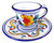 Pottery coffe cup Floreale. Hand painted to Deruta