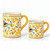 Arabesco Yellow Traditional mug, yellow arabesque decoration – hand-painted Italian majolica coffee mug, Deruta pottery made in Italy