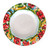 Umbria pasta bowl, red poppies and green Umbrian fields painted around the rim – hand-painted Italian majolica, Deruta pottery made in Italy