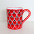 Peacock Red Coffee Mug – Authentic Handcrafted Deruta Italian Pottery