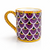 Italian Pottery Coffe Mug-Peacock Purple decoration