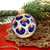 Ceramic Christmas Ball Ornaments-Peacock Blu Decoration