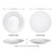 Dinner plate size guide: scalloped and smooth edge, 11 in (28 cm) diameter, 1.4 in (3.5 cm) high – hand-painted Italian majolica, Deruta pottery made in Italy