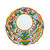 Love Birds place setting stacked, Italian dinnerware set with colorful little birds among green leaves and red berries – hand-painted Italian majolica, Deruta pottery made in Italy