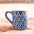 Italian-Ceramic-Mug--Peacock-Total-Blu