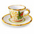 Italian ceramic espresso cup with grape motif