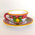 Deruta Tea Cup & Saucer – Red Alcantara Collection