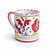 Deruta Pottery Mug Handmade_Galletto Red