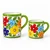 Daisy Traditional mug, decorated with daisies – hand-painted Italian majolica coffee mug, Deruta pottery made in Italy