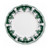 '700 Green dinner plate, rococo white scrolls and lattice on a dark green rim – hand-painted Italian majolica, Deruta pottery made in Italy