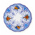 Frutteto salad plate, oranges and blue fruits on blue curls with a cobalt rim – hand-painted Italian majolica, Deruta pottery made in Italy