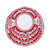 '600 Red Background place setting stacked, Italian dinnerware set with white acanthus scrolls on a deep red rim – hand-painted Italian majolica, Deruta pottery made in Italy