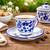 Espresso Coffe Cup And Saucer Arabesco Blu