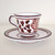 Hand-painted pottery espresso cup Arabesque Brown